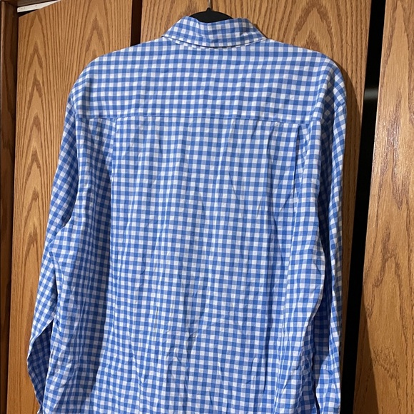 Classic Blue Gingham Men's Button-Down Shirt - Picture 5 of 7